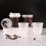 Eco Friendly Frosted PP Plastic Cups Heat Resistant Coffee Cup For Beverage