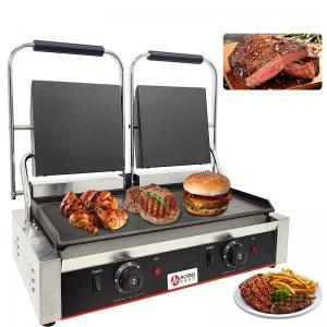 China Commercial Kitchen Non-stick Electric Cast Iron Panini Contact Grill with 3600W Power on sale