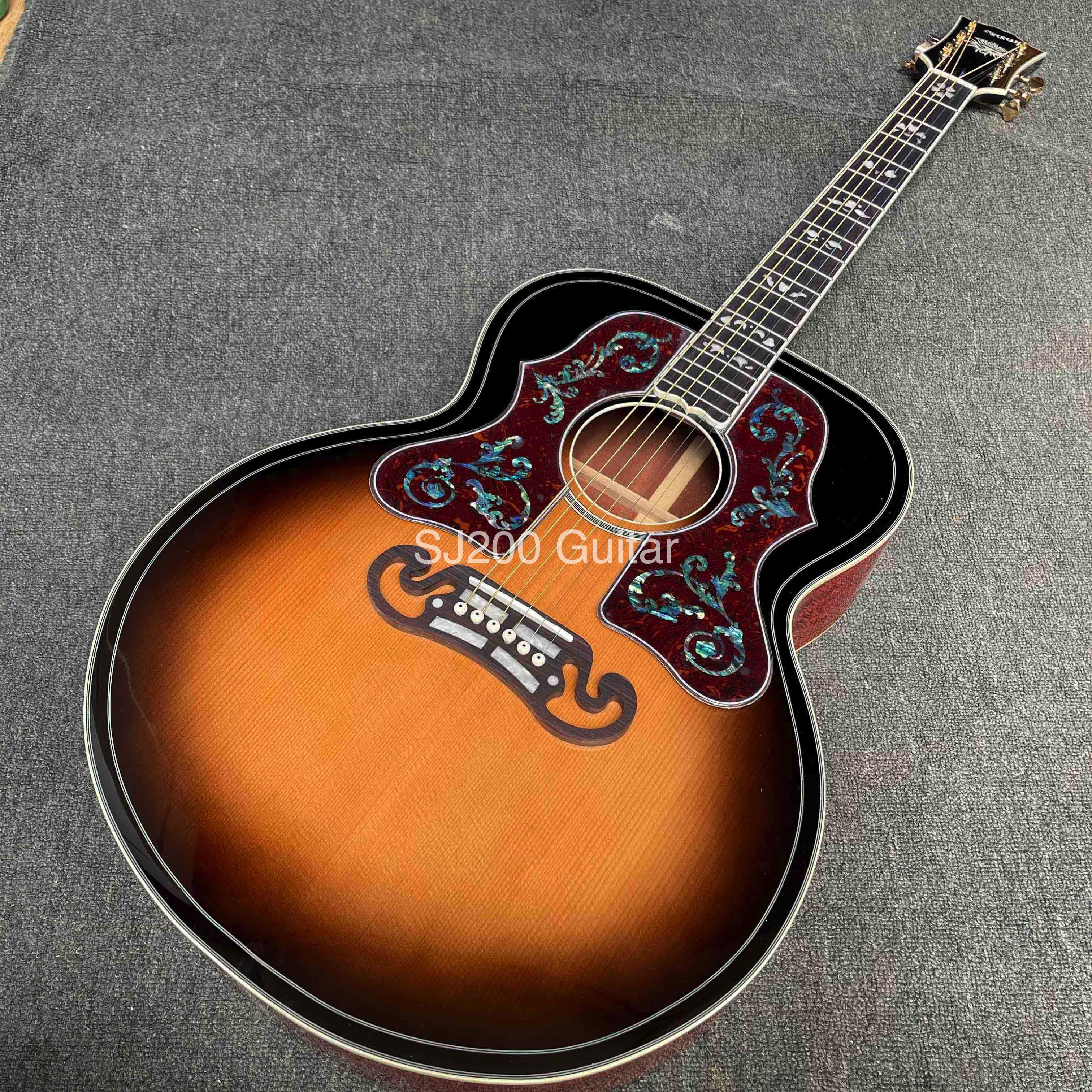Custom GB style SJ200 Cocobolo Double Pickguard Acoustic Guitar