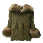 High Quality Thick Warm Raccoon Fur Parka Jackets Fashion Winter Down Padded