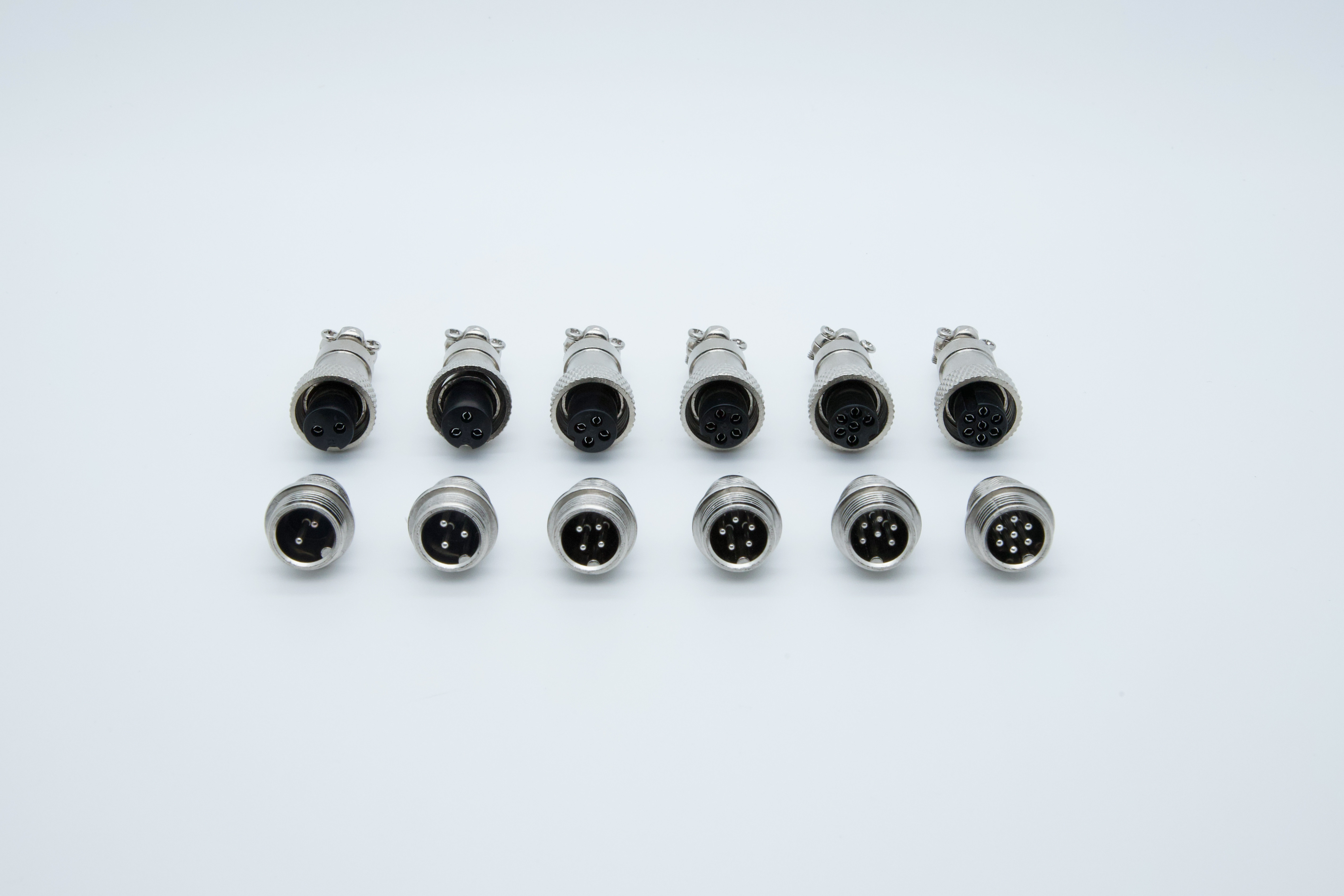 Locked Wire Type Tin Plated Aviation Connector Plug 10 Pin Gx20 Male To Female