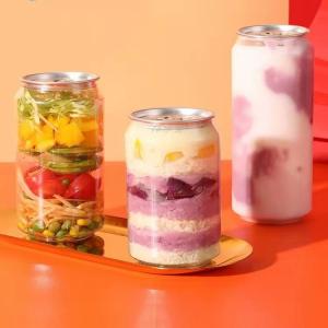 Wholesale 330ml 500ml 250ml PET Plastic Cans For Beverage Milk Tea from china suppliers