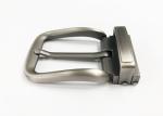 1.4 Inch Pearl Gunmetal Clamp Pin Belt Buckle With Brushed Satin Finish