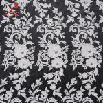 131CM White Embroidered Bridal Lace Fabric For Attire Azo Free High Color