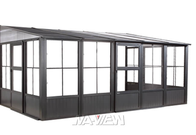 Prefab Modern Sunroom Extension Small Garden Sun Rooms PVDF Coating Surface