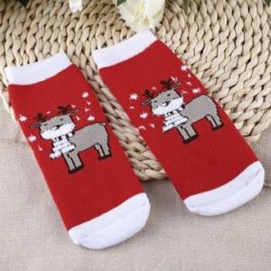 Wholesale Custom color, design soft Christmas cute Cartoon Print sweet Terry Socks from china suppliers