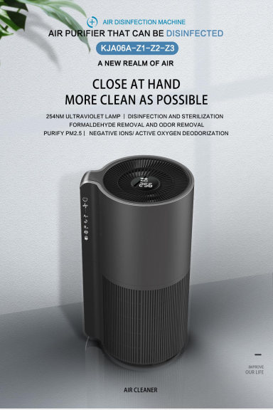 H14 RoHS Home HEPA Air Purifier 350m3/h Anion Generator