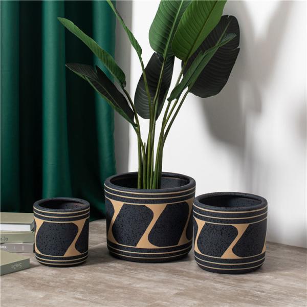 indoor outdoor decoration cylinder matte succulent bonsai pots hotel desktop