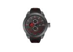 Oversize Mens Leather Strap Watches , Leather Belt Watches SS Back Cover