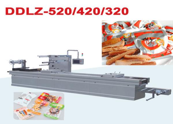 Automatic Stretch Vacuum Snacks Food Packaging Machine / Shrinking Film Packing
