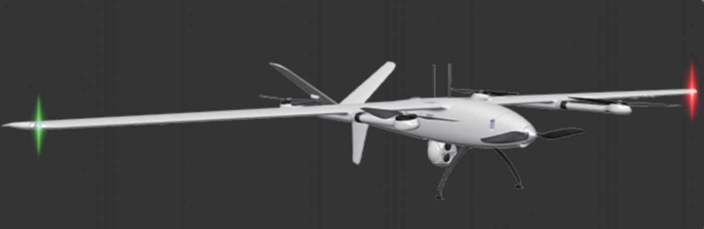 CP15 Electric VTOL UAV has 70km/h cruising speed and 30km control radius with 5.0kg maximum load weight.