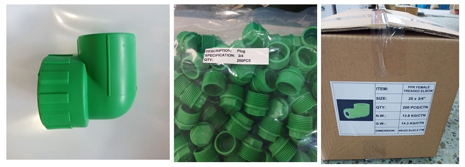 DIN Standard PPR Pipe Fittings for Pn12.5 to Pn25