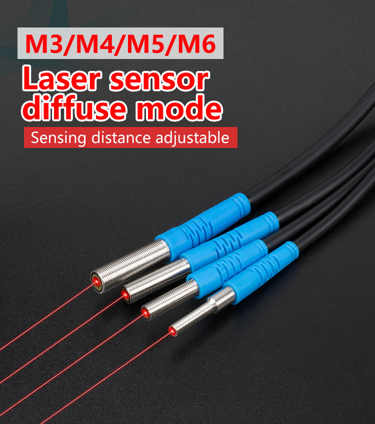 LUOSHIDA Small Diffuse Laser Sensor Diffuse Photoelectric Sensor NPN PNP NO NC Output