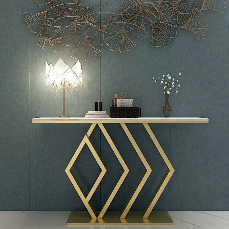 Stainless Steel 36 Inch Contemporary Entryway Table OEM ODM