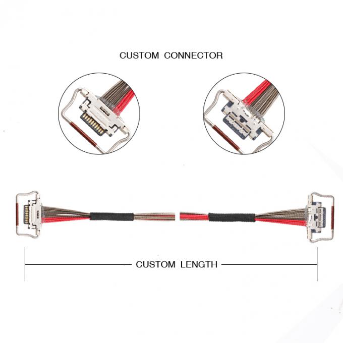 10P Lvds Micro Coaxial Cable Length 150mm I PEX 0.4mm Pitch 20633-310T-01S 0