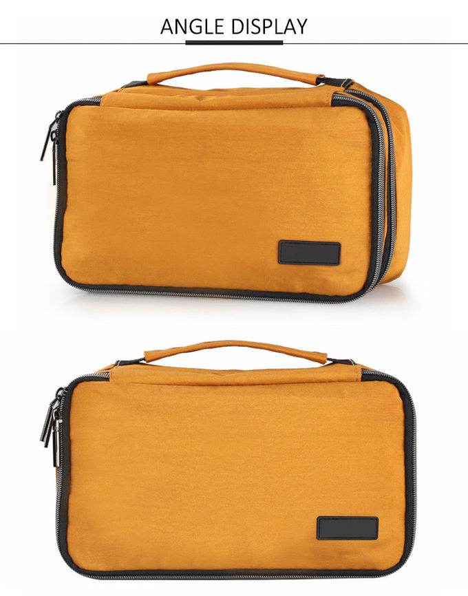 Pure Color Zipper Closure Toiletry Makeup Bag