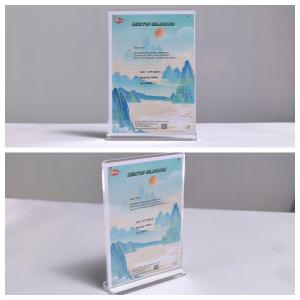 Wholesale Strong Menu Table Clear Restaurant 5x7inch T Shape Magnetic Acrylic Sign Holder from china suppliers