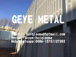 Wholesale Absorptive Metal Noise Barrier Wall Panels, Sound Acoustic Barriers (Louver Perforated Sheet Sound Poof Fence) from china suppliers
