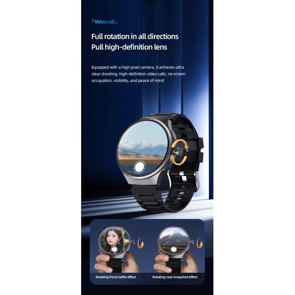 VP50 Smart Watch Android Smartwatch With 1.75'' Amoled Larger Screen 1500Mah Battery 800W Rotary HD Camera