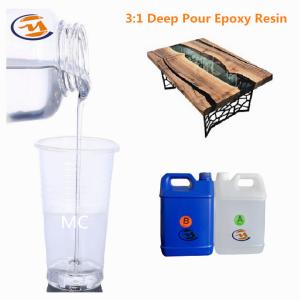Wholesale Yellow Resistance Deep Pour Crystal Clear Epoxy Resin For Casting Wood River Tabletop from china suppliers