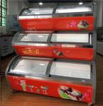 Supermarket Double Glass Door R404a Ice Cream Display Freezer
