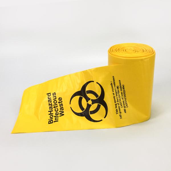 Custom Printing Plastic Biohazard Infectious Waste Bag In Roll