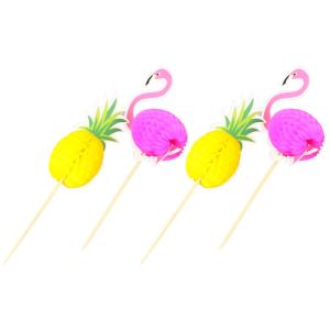 Wholesale 10CM Disposable Wood Bulk Toothpicks Flower Flamingo for Baking Cake from china suppliers