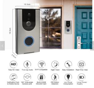 China WiFi Wireless Video Doorbell, Smart Doorbell 720P HD Wifi Security Camera Bulit in 32G Memory Storage, With Chime on sale