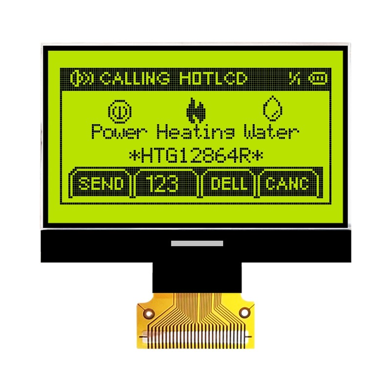 Graphic 128X64 COG LCD Module ST7565R Positive Gray Reflective