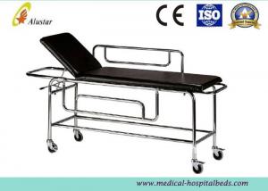 China Patient Emergency Stainless Steel Stretcher Trolley For Ambulance With Backrest Raising (ALS-ST002b) on sale