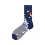 Breathable Printed Picture Socks , Multiapplication Spandex Galaxy Tie Dye Socks