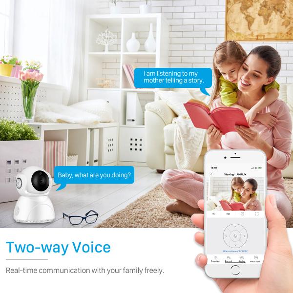 3mp HD Wifi PTZ Camera Remote Control Smart Security Night Vision