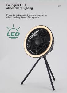 Wholesale 7800mAh Large Capacity Outdoor Camping LED Night Light Portable Detachable Tripod Fan from china suppliers