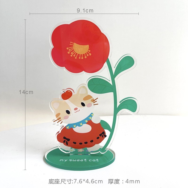 Custom Cute And Clear Acrylic Desktop Stand With UV Printing As Photo Frame And Acrylic Note Holder