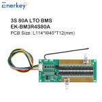 Enerkey 3s 12V 3.7V 80A Li-ion BMS Battery Management System With Waterproof PCM