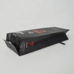 Foil Gusseted Mylar Matte Black Coffee Bags CMYK Printed ISO9001