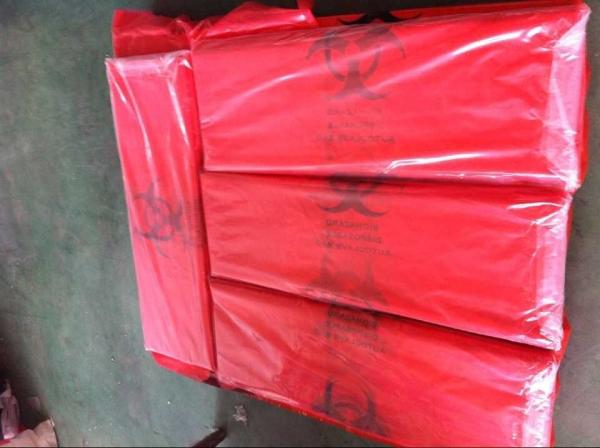 Polypropylene Lab Red Biohazard Bags Medical Waste Garbage Bags Infections