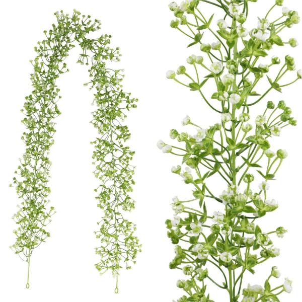 Forest Green Gypsophila Artificial Plastic Flowers Custom For Outdoor