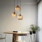 LED Glass Hanging Light Bedside Table Chandelier For Living Room Dining Bar