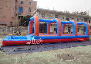 Wholesale Outdoor Kids And Adults double Inflatable Water Slip And Slide with pool 20m Long from china suppliers