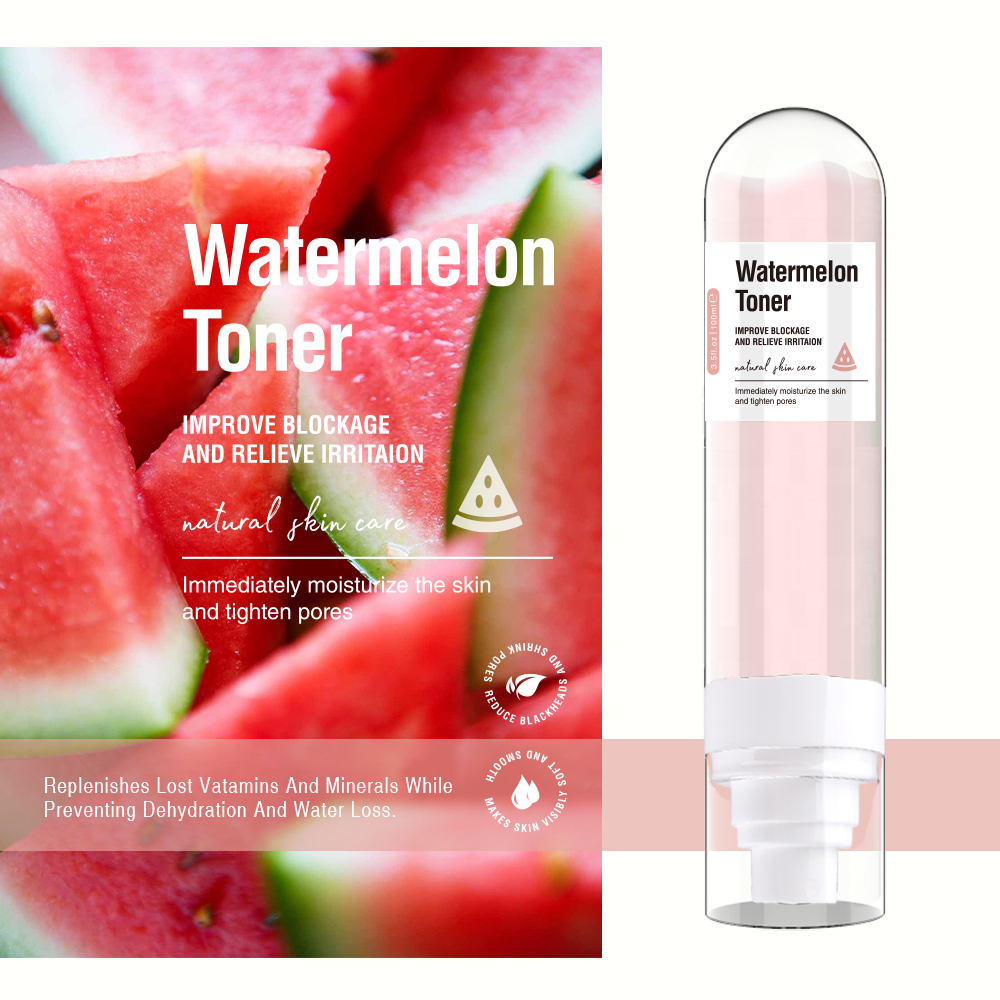 Private Label Organic Facial Toner Moisturizing Skin Anti Aging Hydrating Rose Water Watermelon Face Toner