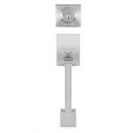 Entrance Zinc Alloy Entry Door Handlesets Plated Satin Nickel Mortise Lock