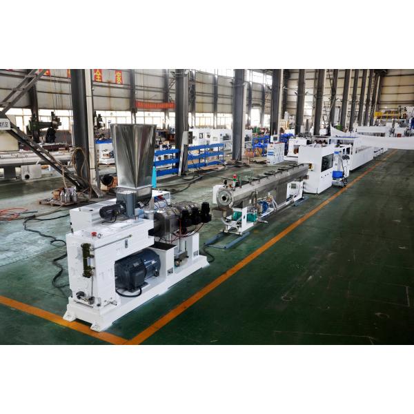 SHENZHEN HYPET High Speed PVC Pipe Making Machine , PVC-O High Filler Pipe Extrusion Production Line