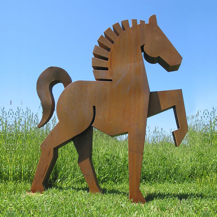 Custom Modern Large Size Corten Stainless Steel Abstract Sculpture Garden decor Statue