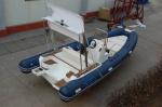 6m Luxury Inflatable Rib Boat 1587 KGS Light Boat With Fiberglass Step