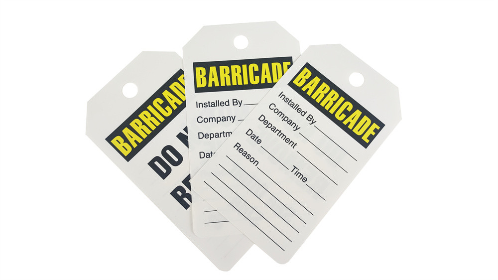 Customized Plastic Risk Indicating Tag for Industrial Application