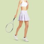 Nylon Womens Golf Clothes Tennis Sports Skort Skirts Pink Printing