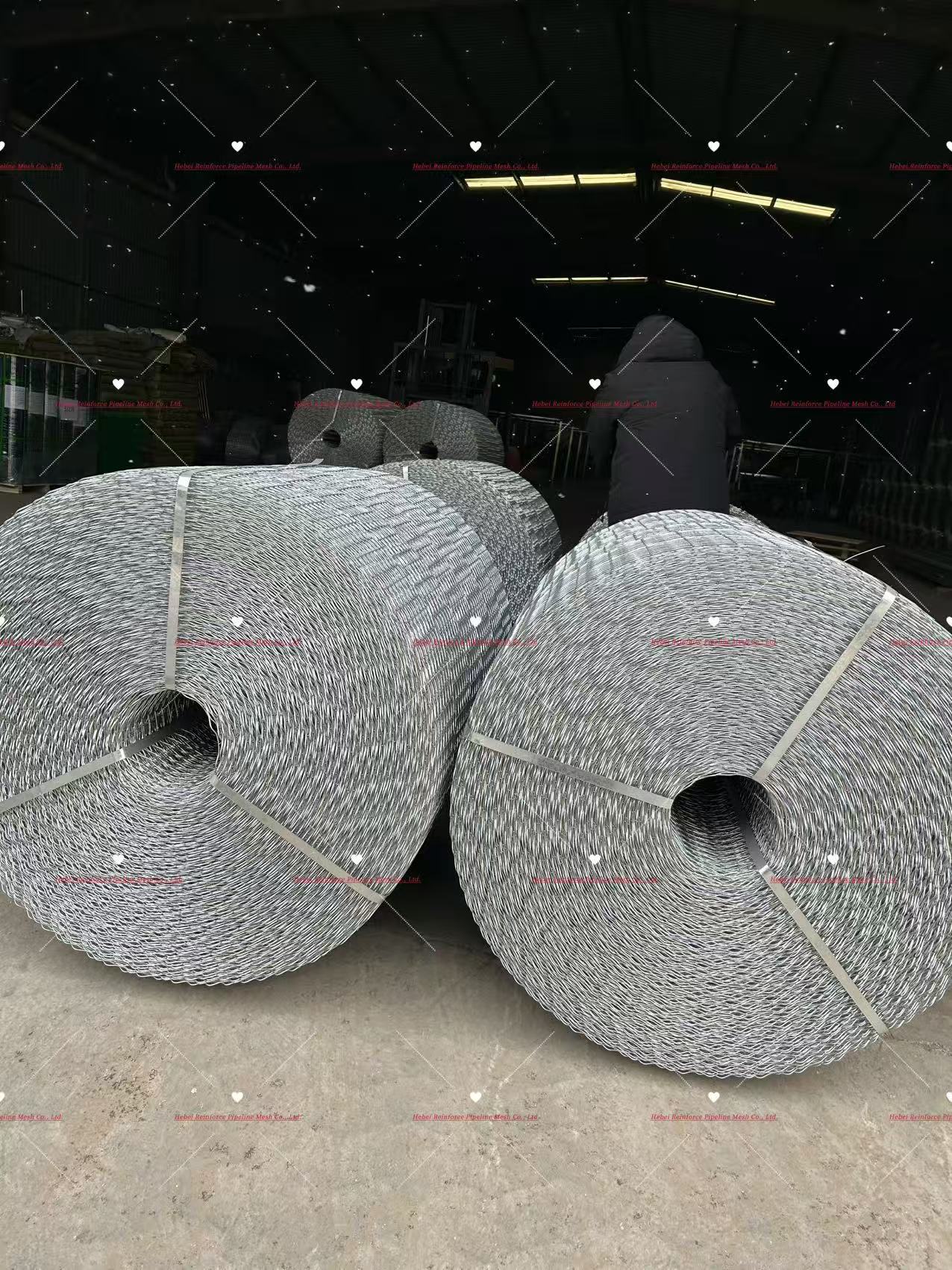 Ten Lines Wire Offshore Pipeline Counterweight Welded Wire Mesh