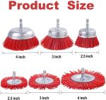Nylon Filament Abrasive Wire Wheel Brush Set 10 Pack