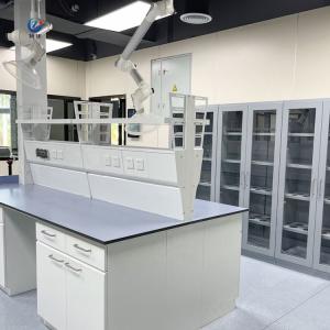 Wholesale 2 Shelves Hospital Lab Furniture 90cm Anti Chemicals Biology Bench ISO Certified from china suppliers